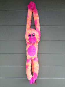 39" Pink and Orange Monkey
